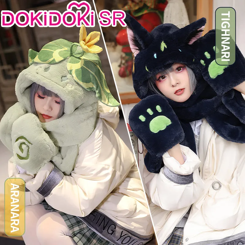 【 In Stock】DokiDoki-SR Game Genshin Impact Cosplay Tighnari Hat Winter Casual Wear Hat Furry Hat Cute