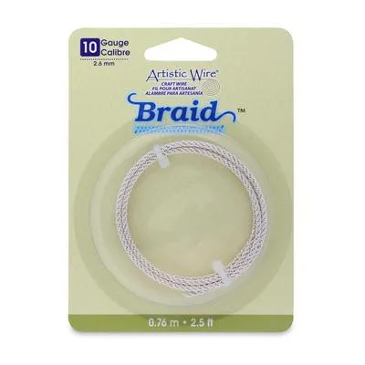 10 Gauge Tarnish Resistant Silver Artistic Wire Braid