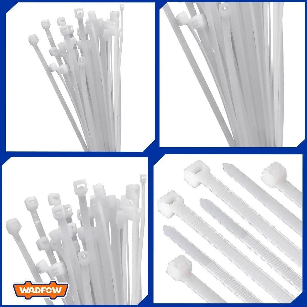 100pcs Multipurpose Nylon Cable Ties Self Locking Zip Ties Cable 7.2mm & 7.6mm