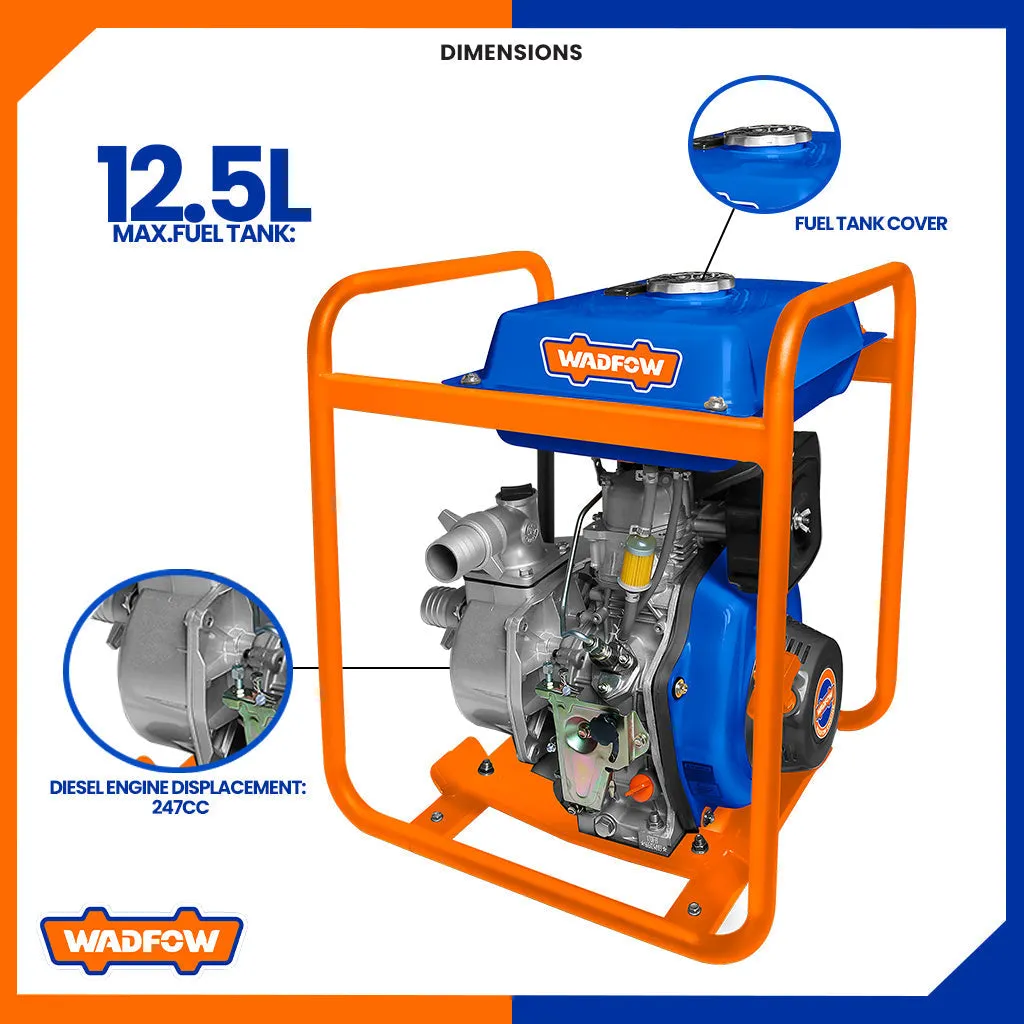 3.8HP Diesel Engine Water Pump 50mm,2inches/533Liters WDW1A20