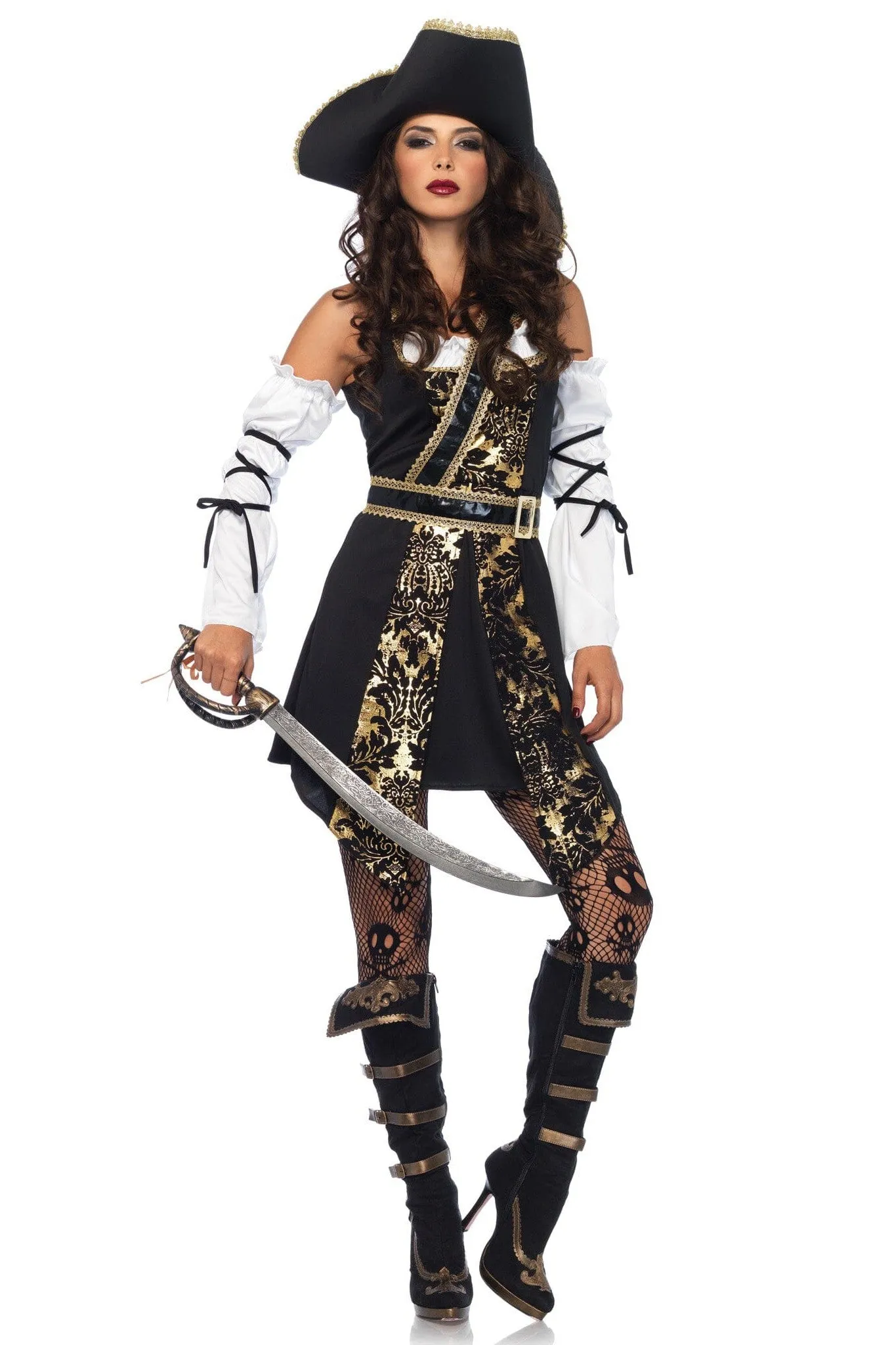 4 Piece Black Sea Buccaneer Costume