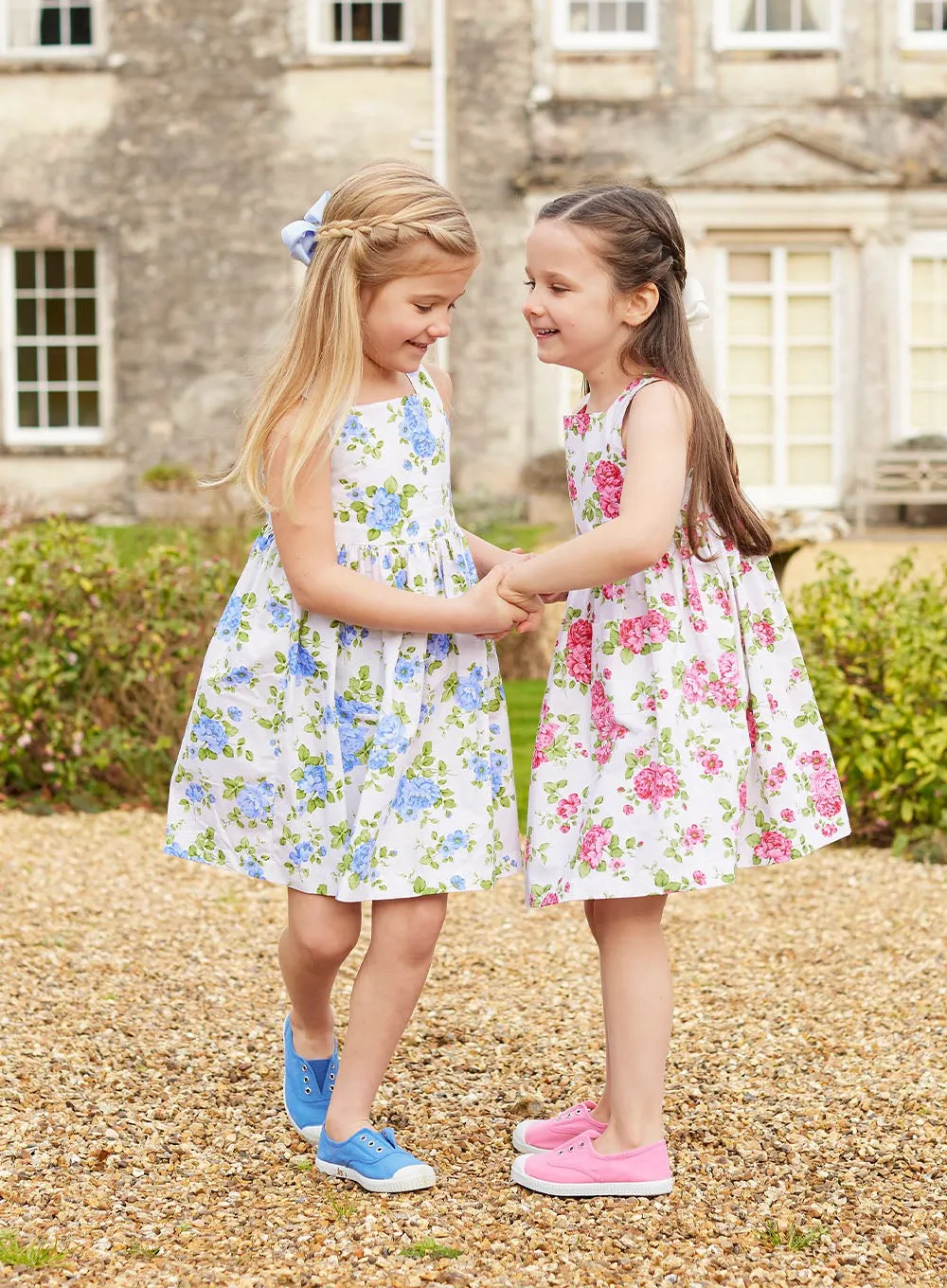 Adelina Summer Dress in Red Vintage Rose