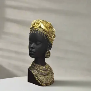 African Woman Head Statue