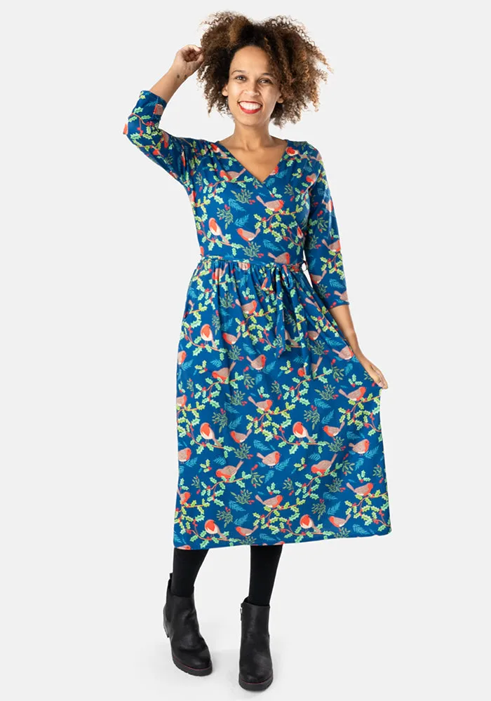 Alvin Robins Print Midi Dress