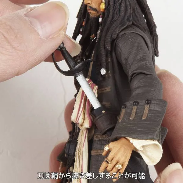 Amazing Yamaguchi Revoltech Pirates of the Caribbean Jack Sparrow Action Figure