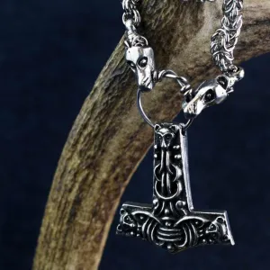 Asgard Faroese Hammer Pendant on Dragon Chain