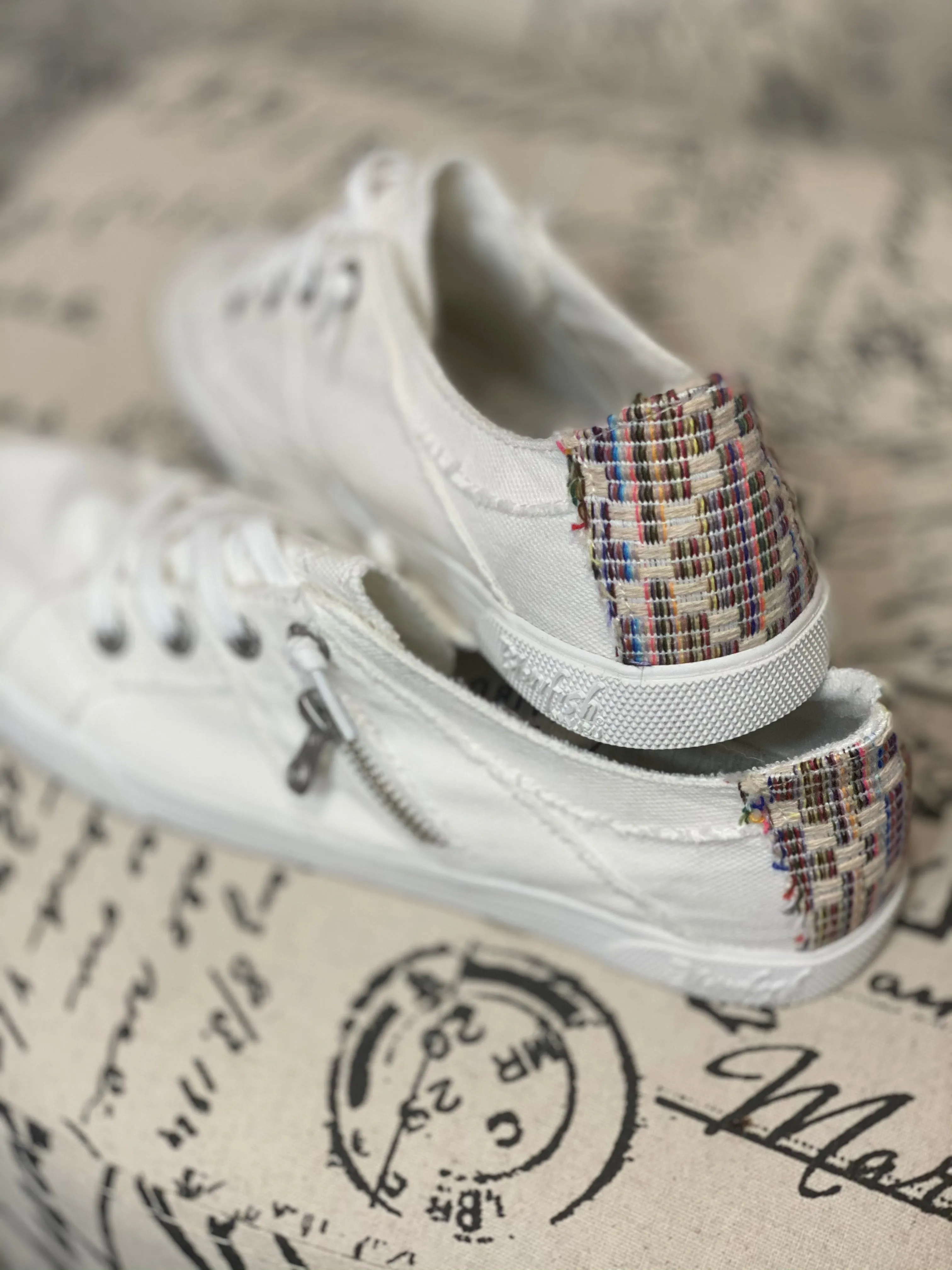 Blowfish White Smoked Canvas Fruit Sneaker