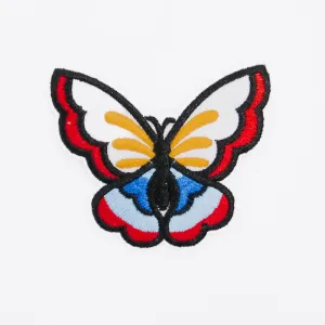 Butterfly Blue & Yellow Iron On Patch