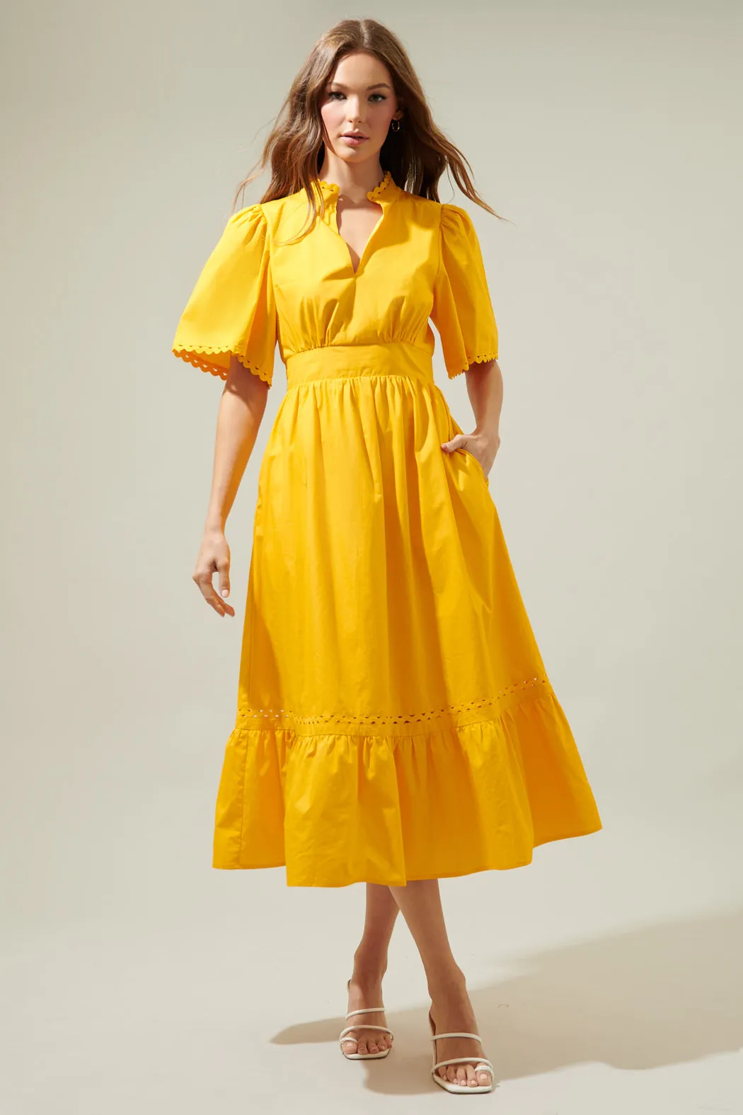 Camden Poplin Midi Dress