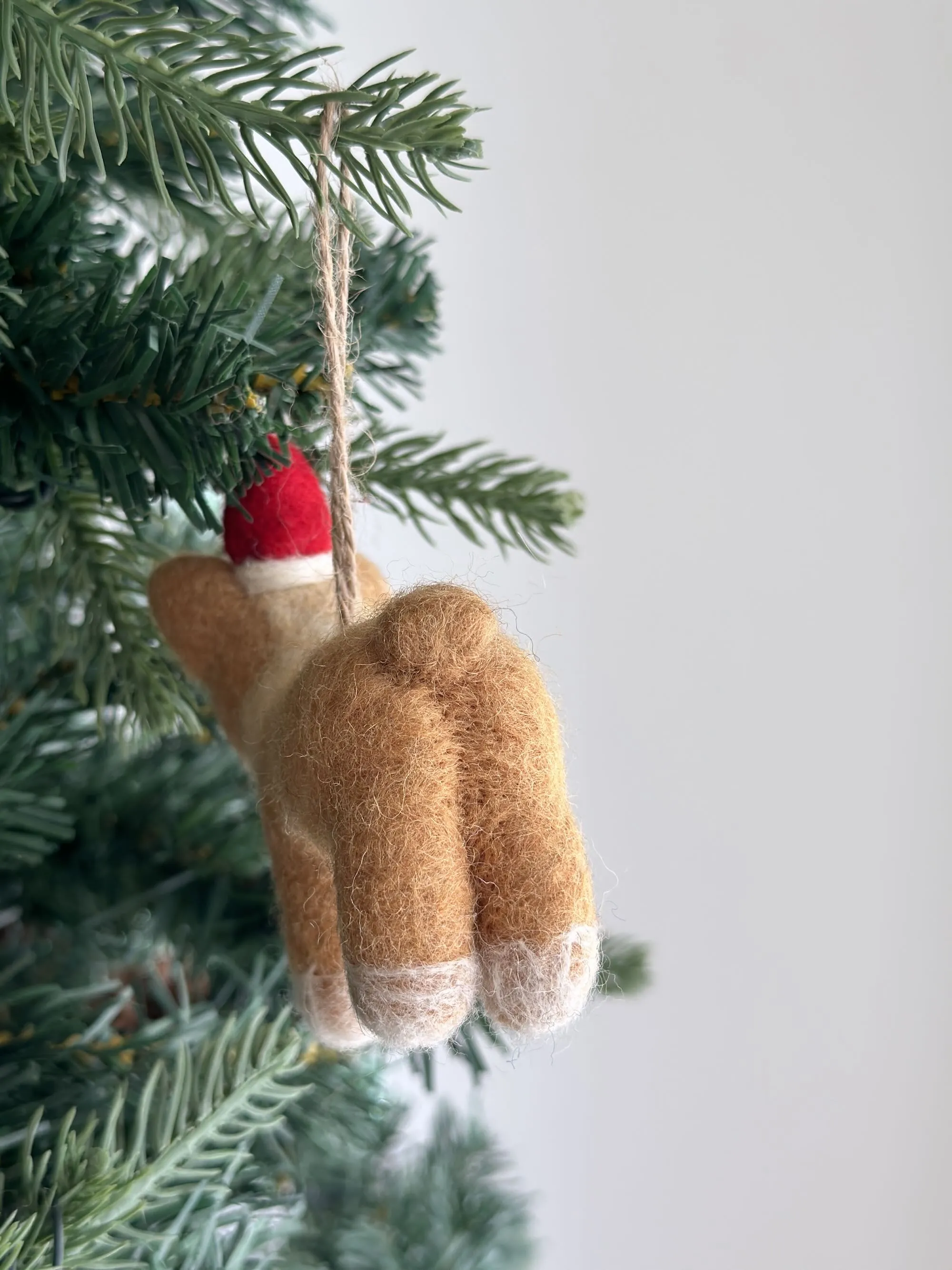 Christmas Corgi Ornament, Dog Ornament