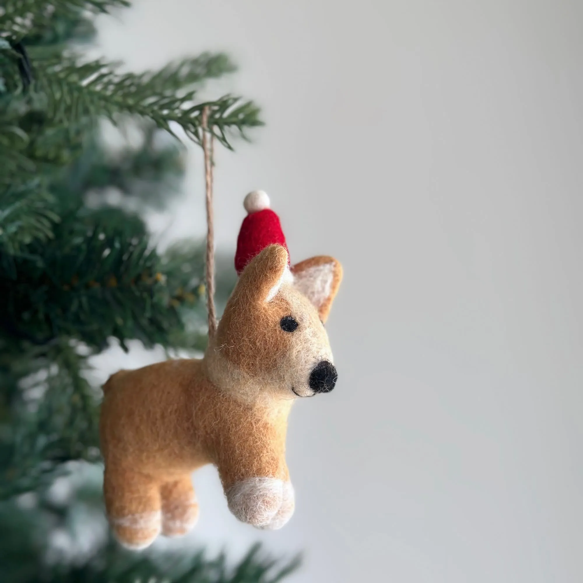 Christmas Corgi Ornament, Dog Ornament