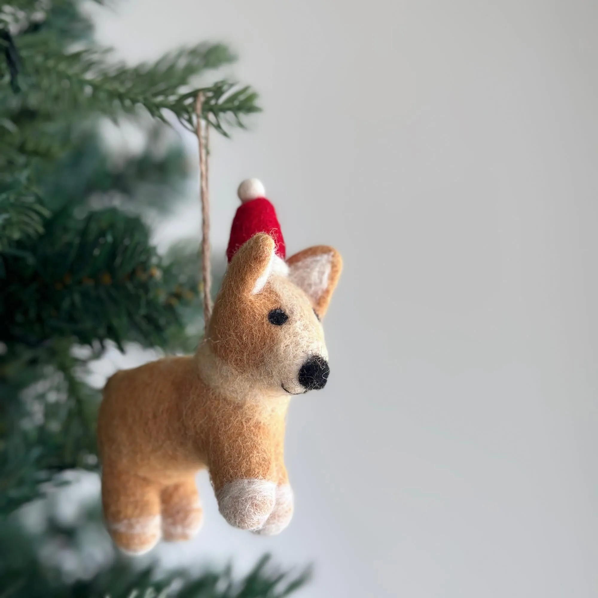 Christmas Corgi Ornament, Dog Ornament