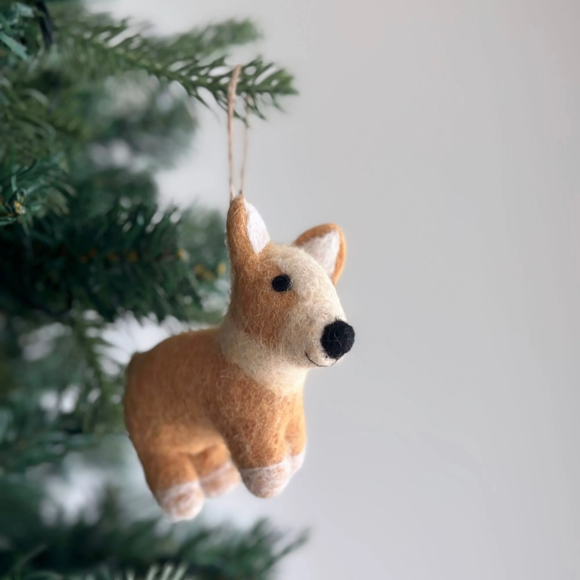 Christmas Corgi Ornament, Dog Ornament