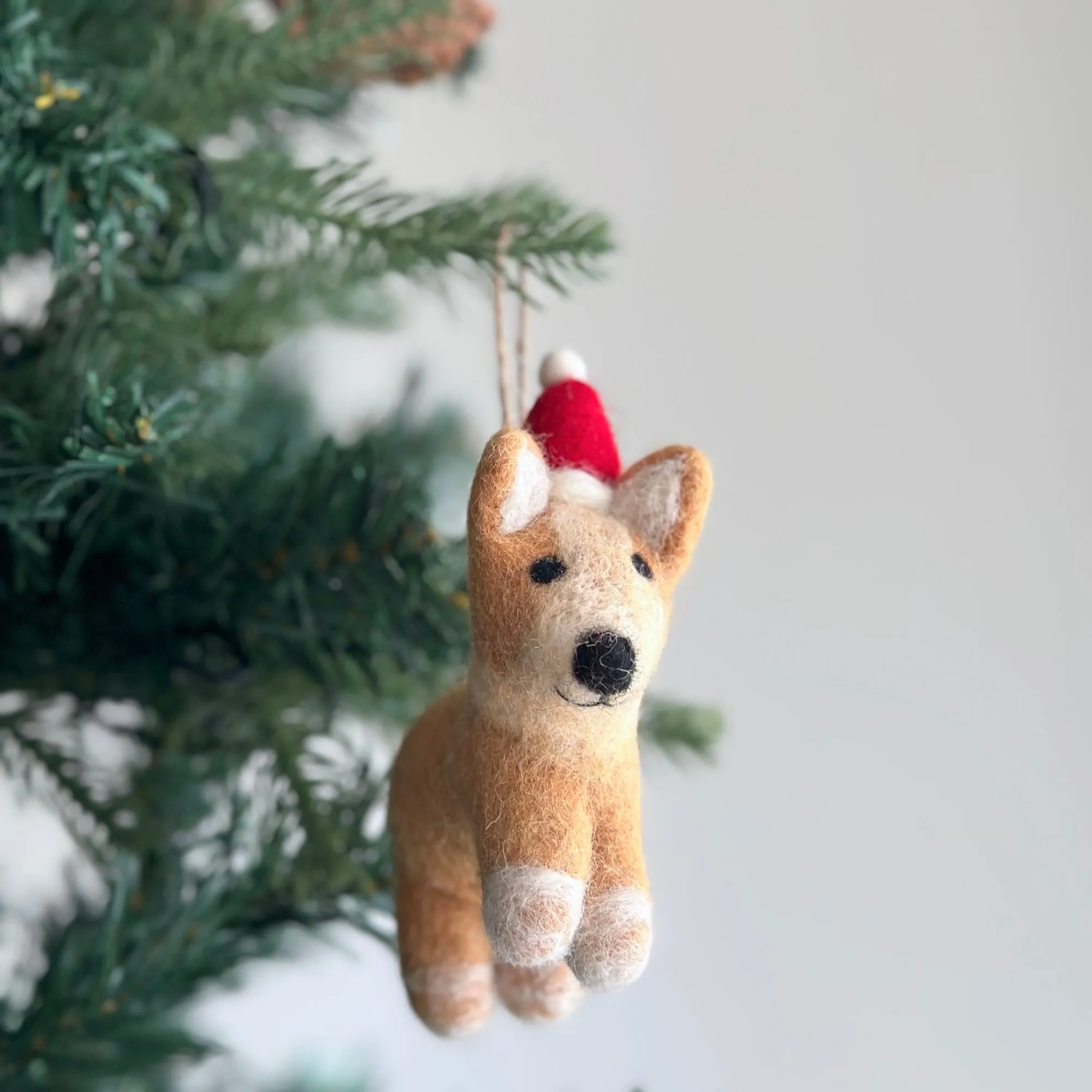 Christmas Corgi Ornament, Dog Ornament