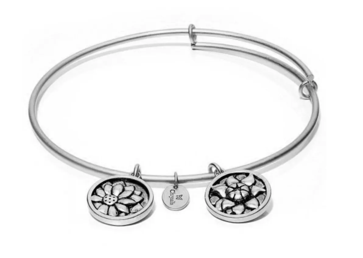 Chrysalis Silver Chrysanthemum Bracelet (November Flower)