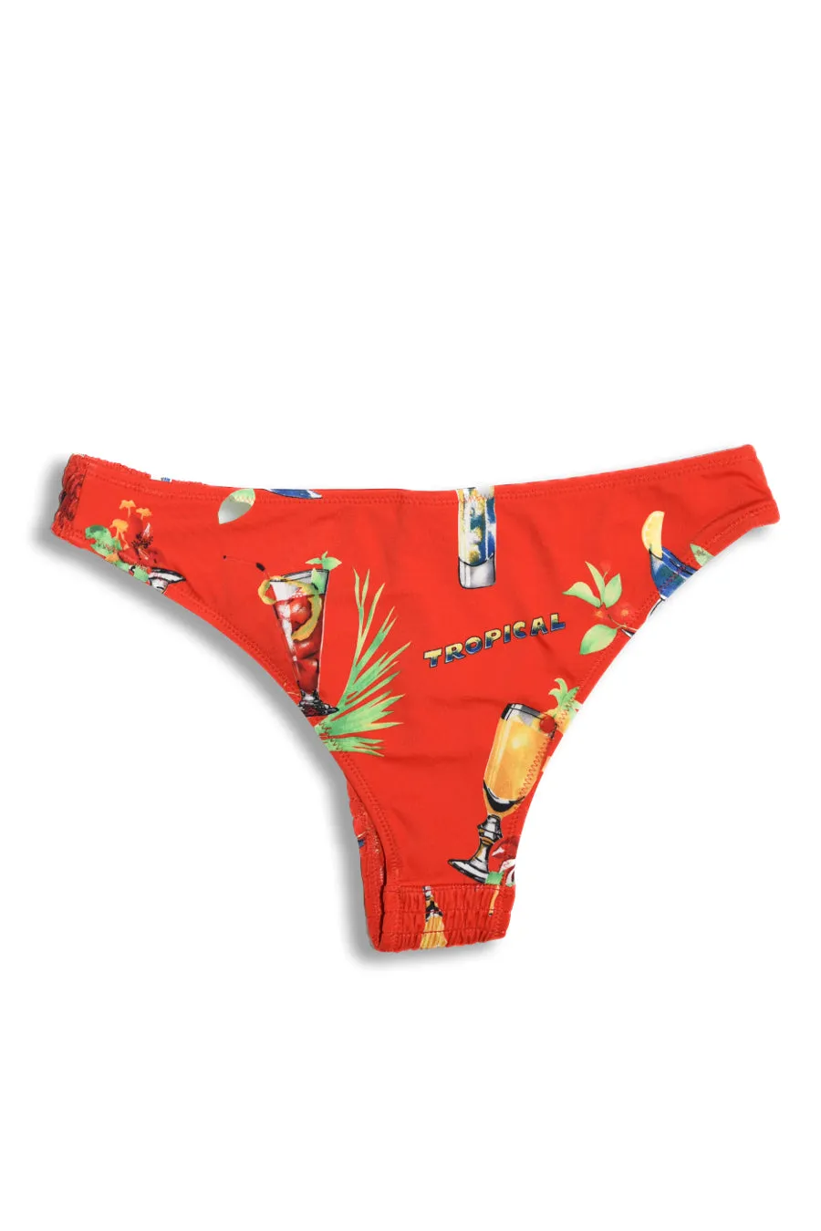 classic shirred bikini bottom - cocktails