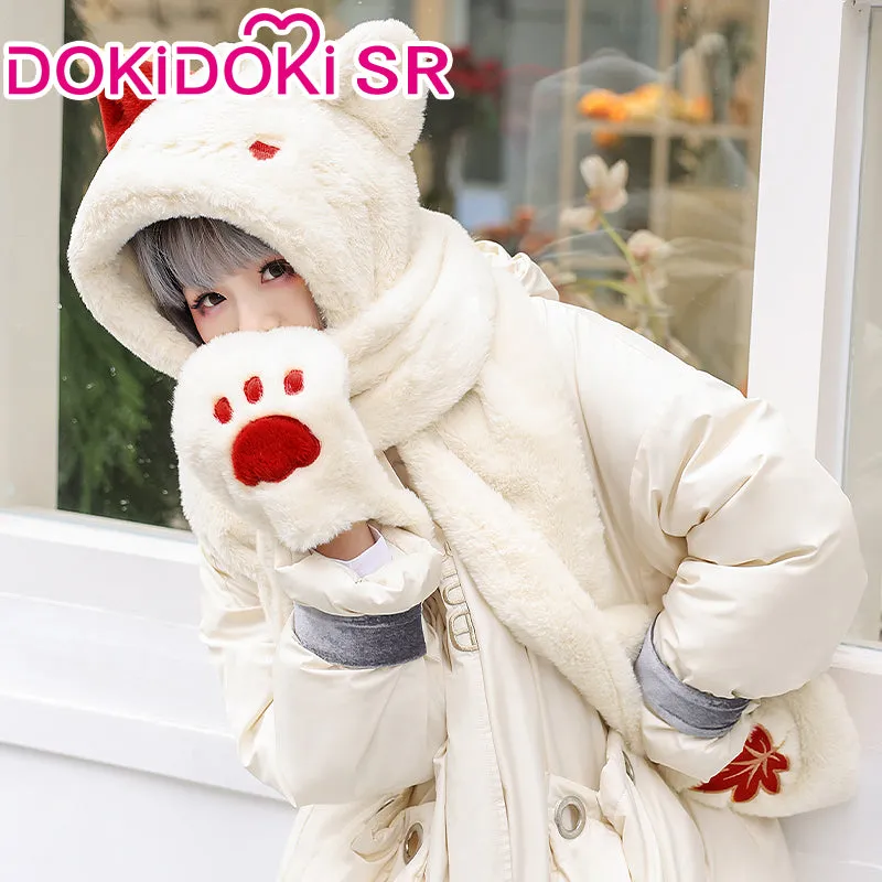 DokiDoki-SR Game Genshin Impact Cosplay Kazuha Hat Winter Casual Wear Furry Hat Cute