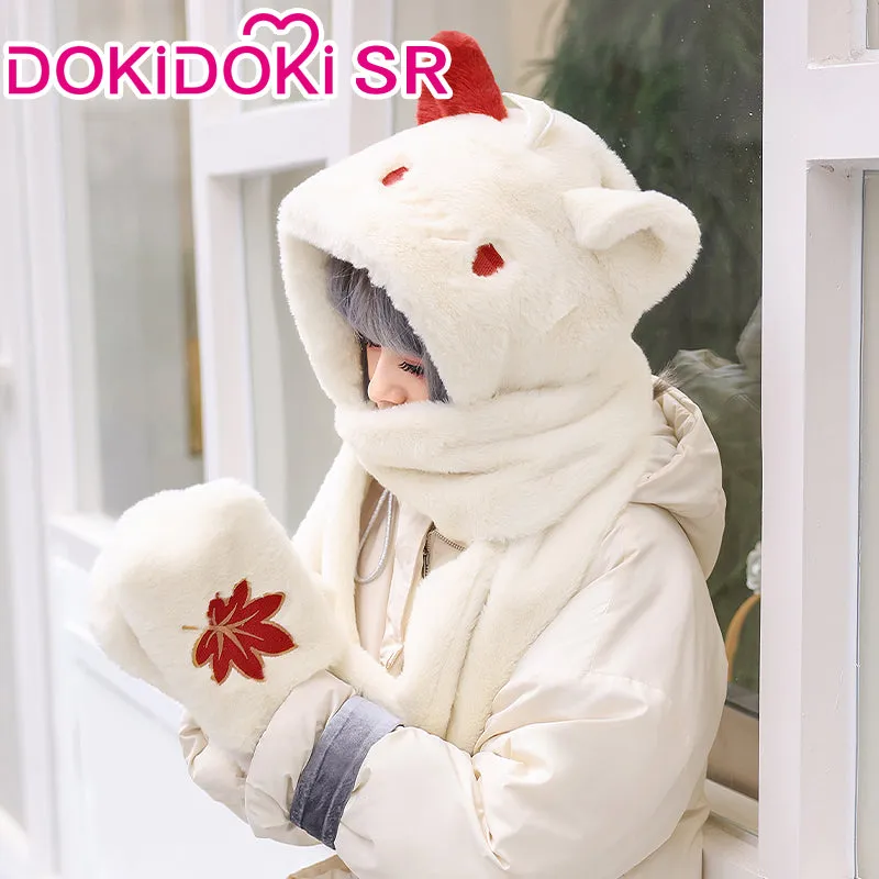 DokiDoki-SR Game Genshin Impact Cosplay Kazuha Hat Winter Casual Wear Furry Hat Cute