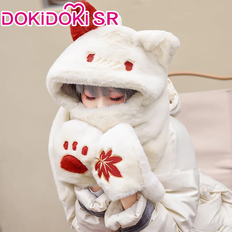 DokiDoki-SR Game Genshin Impact Cosplay Kazuha Hat Winter Casual Wear Furry Hat Cute