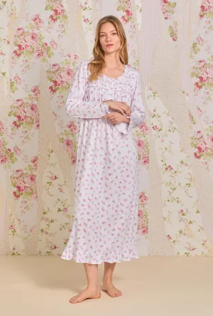 Dreamy Rose  Pointelle Long Sleeve Nightgown