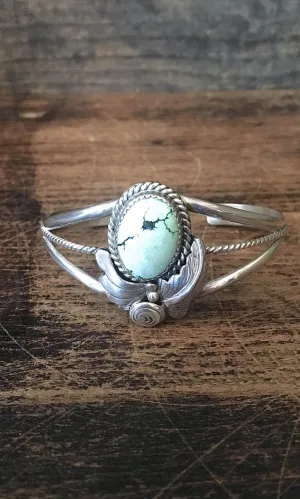 FEATHERED FRIEND Vintage Silver & Turquoise Cuff