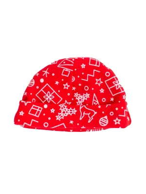 Festive round hat, Red, Premium 100% Organic Cotton