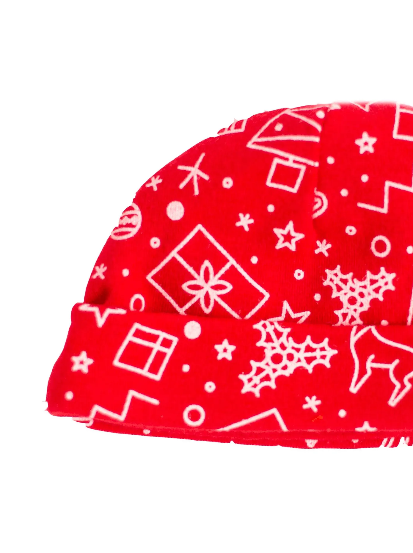 Festive round hat, Red, Premium 100% Organic Cotton