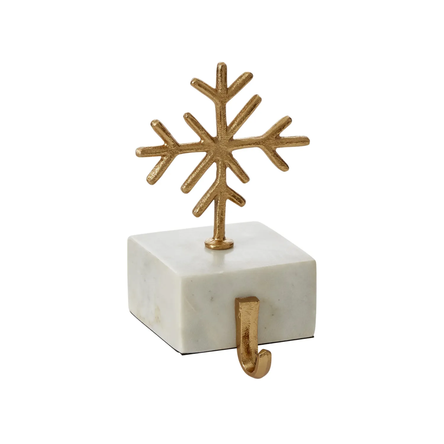 Festive White Marble Stocking Holders