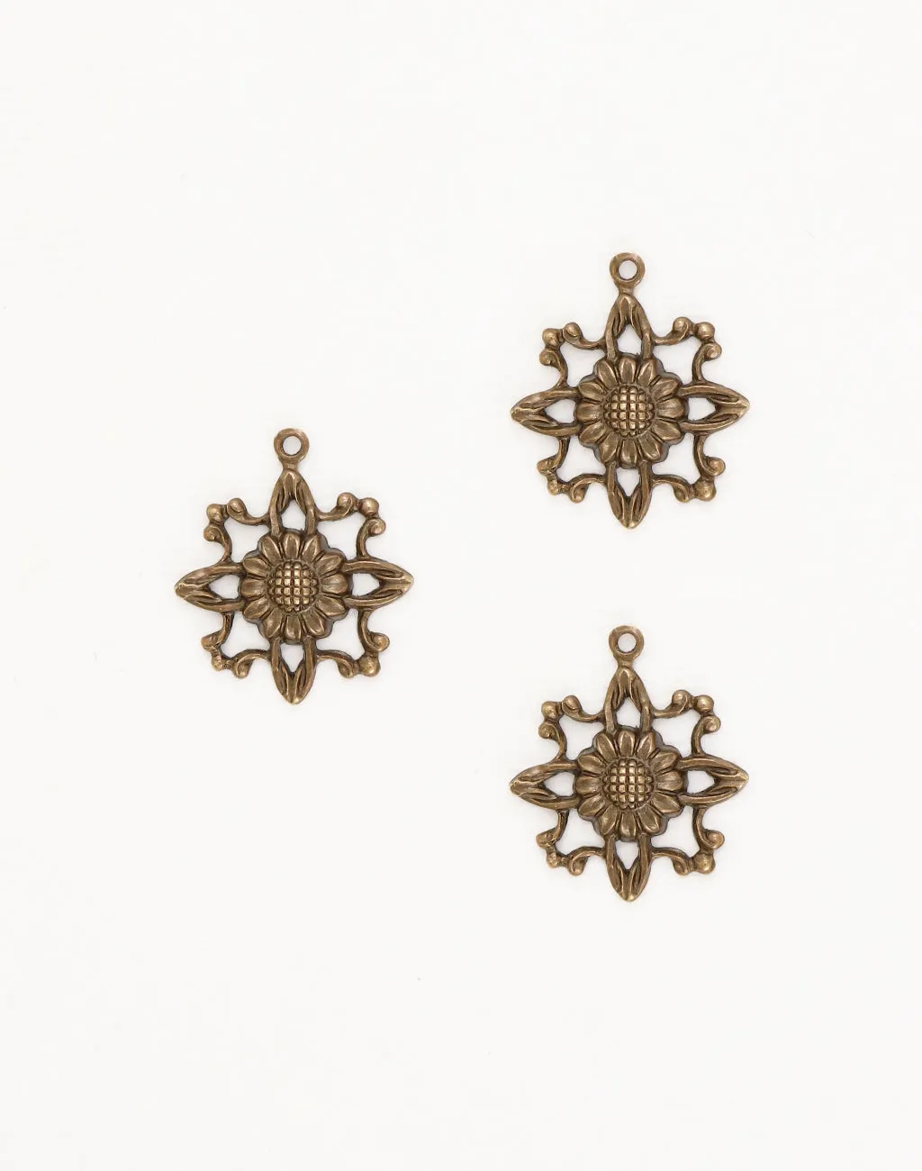 Filigree Sunflower, 20mm, (3pcs)