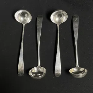 Georgian Scottish (Glasgow) Sterling Silver Toddy Ladles 1832 (Set of 4)