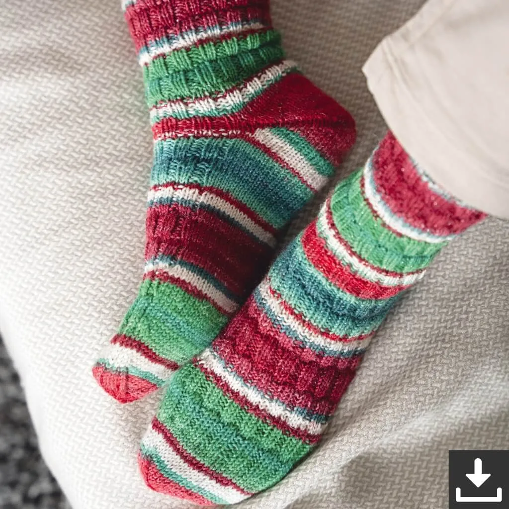 Glitzer-Socken Strickset - Lana Grossa (PDF)