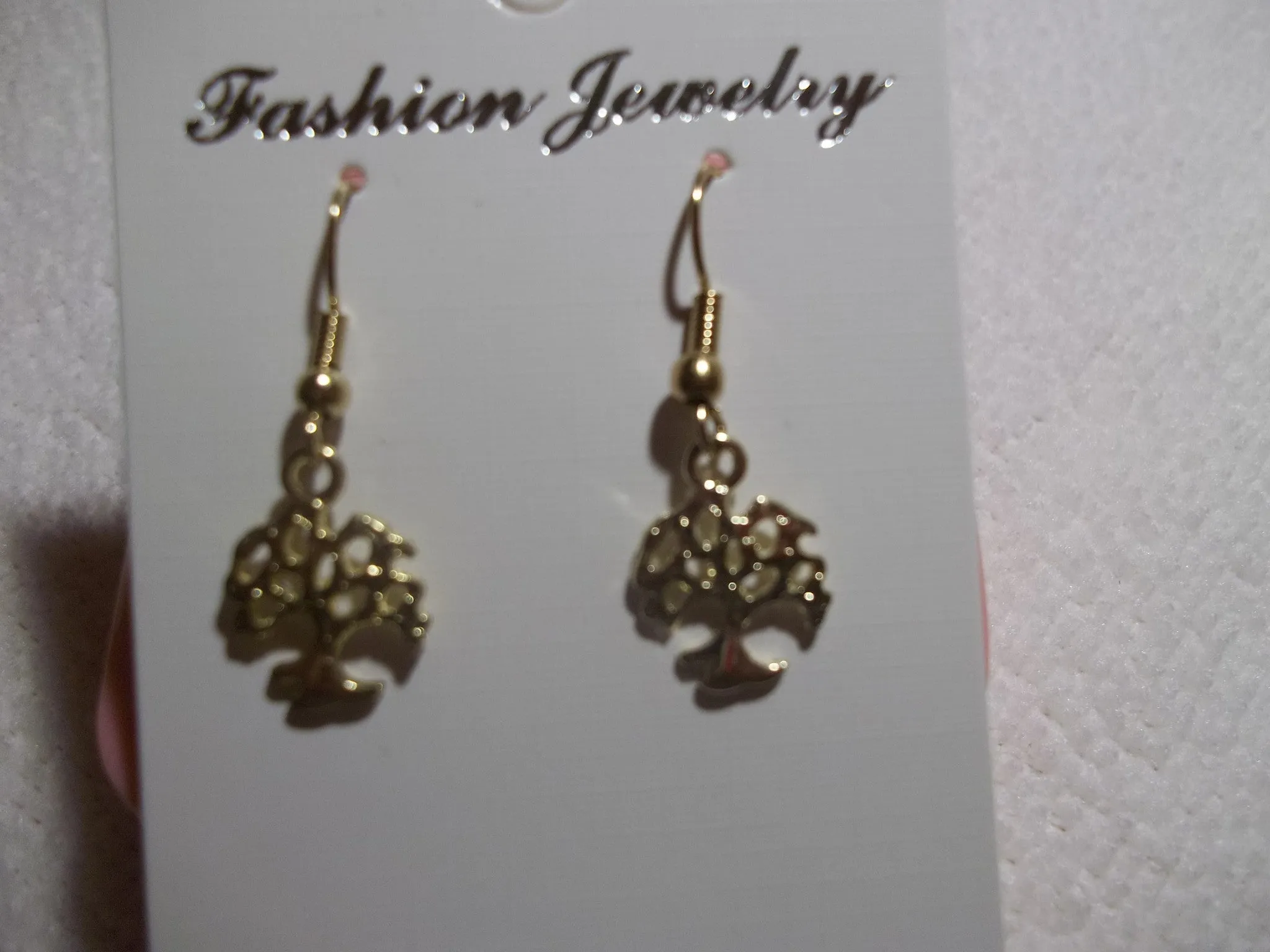 Gold Family Tree Earrings (E669)