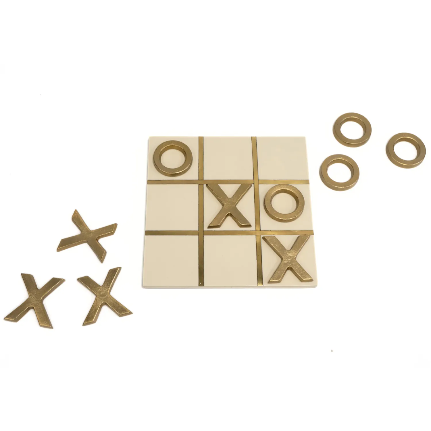 Gold Tic Tac Toe Game Set