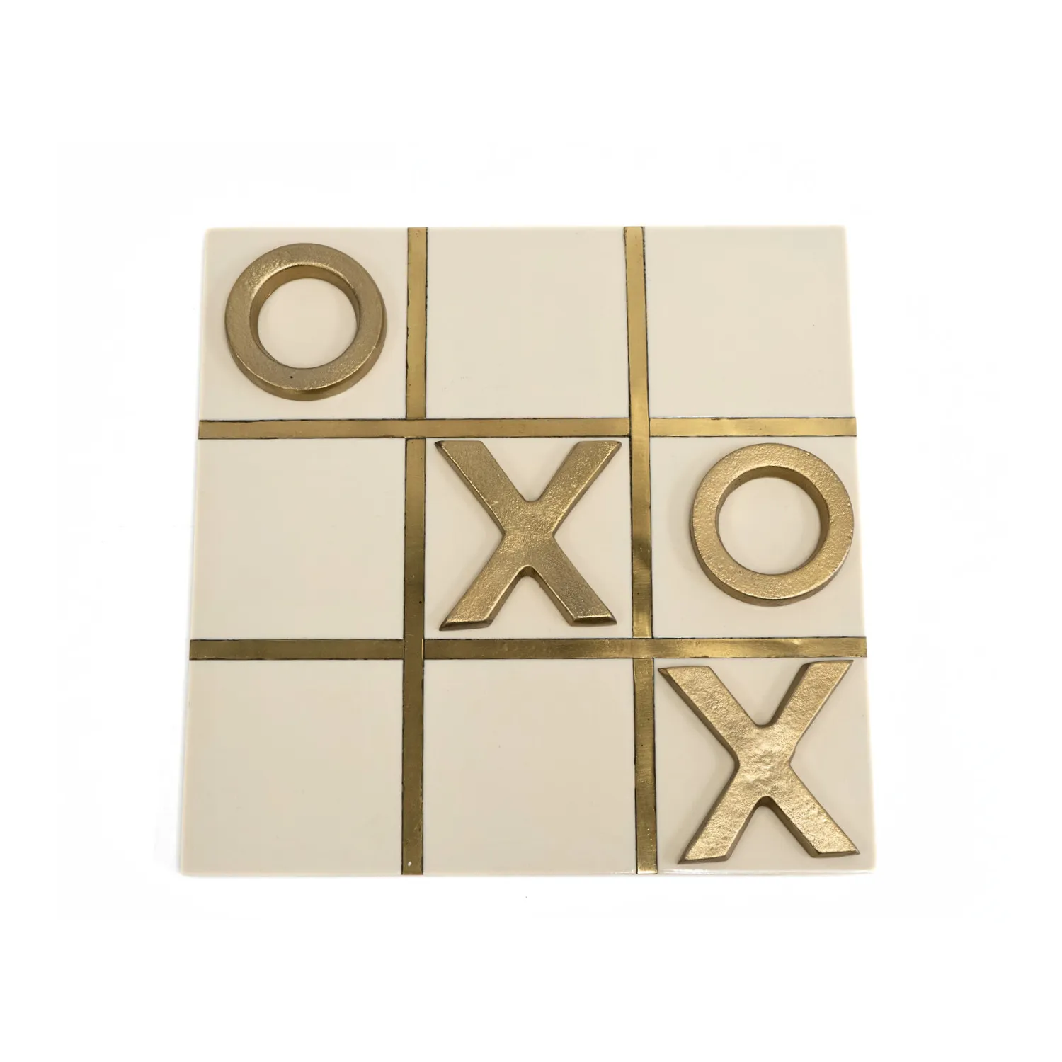 Gold Tic Tac Toe Game Set