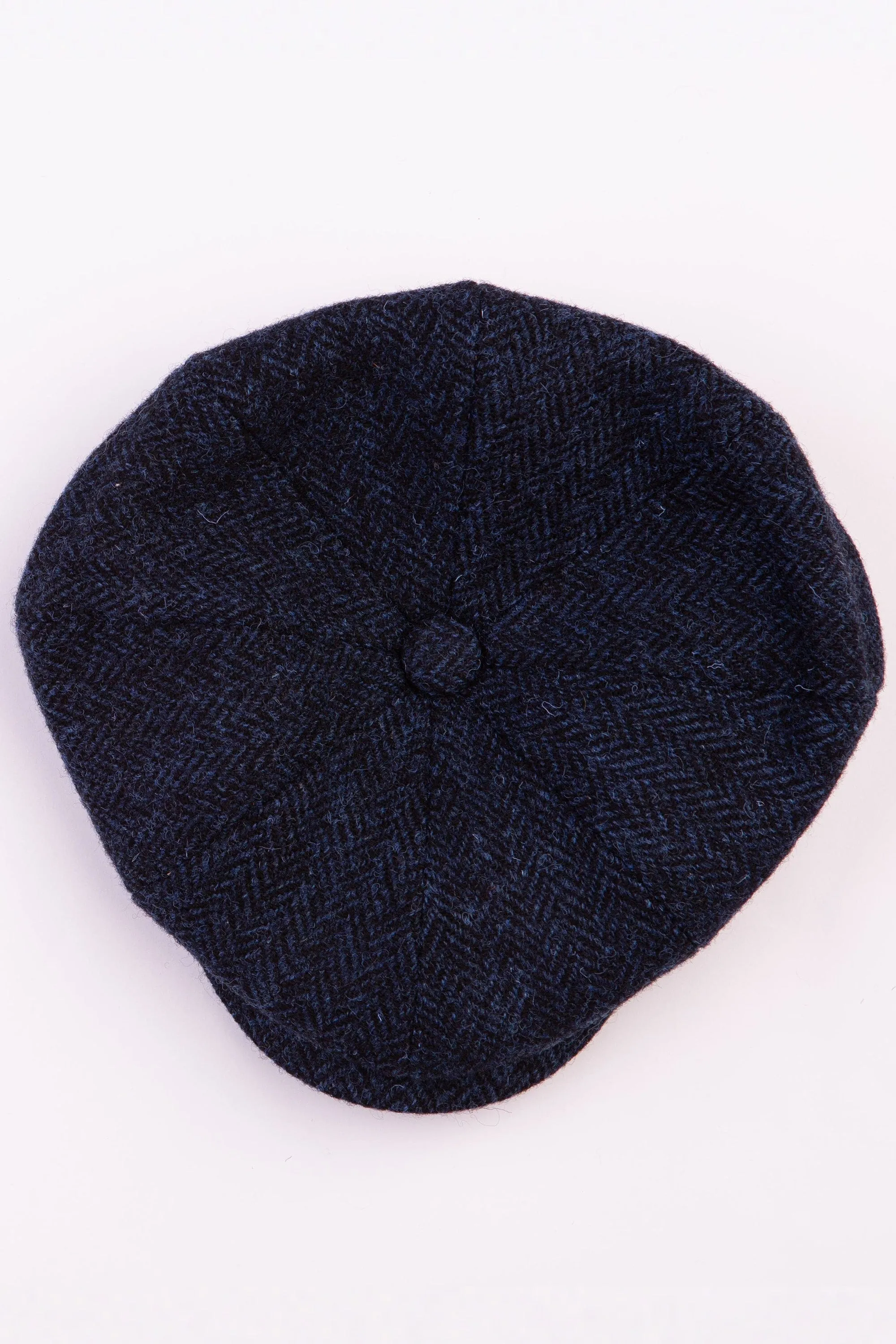 Harris Tweed Carloway Hat - Dark Navy Herringbone