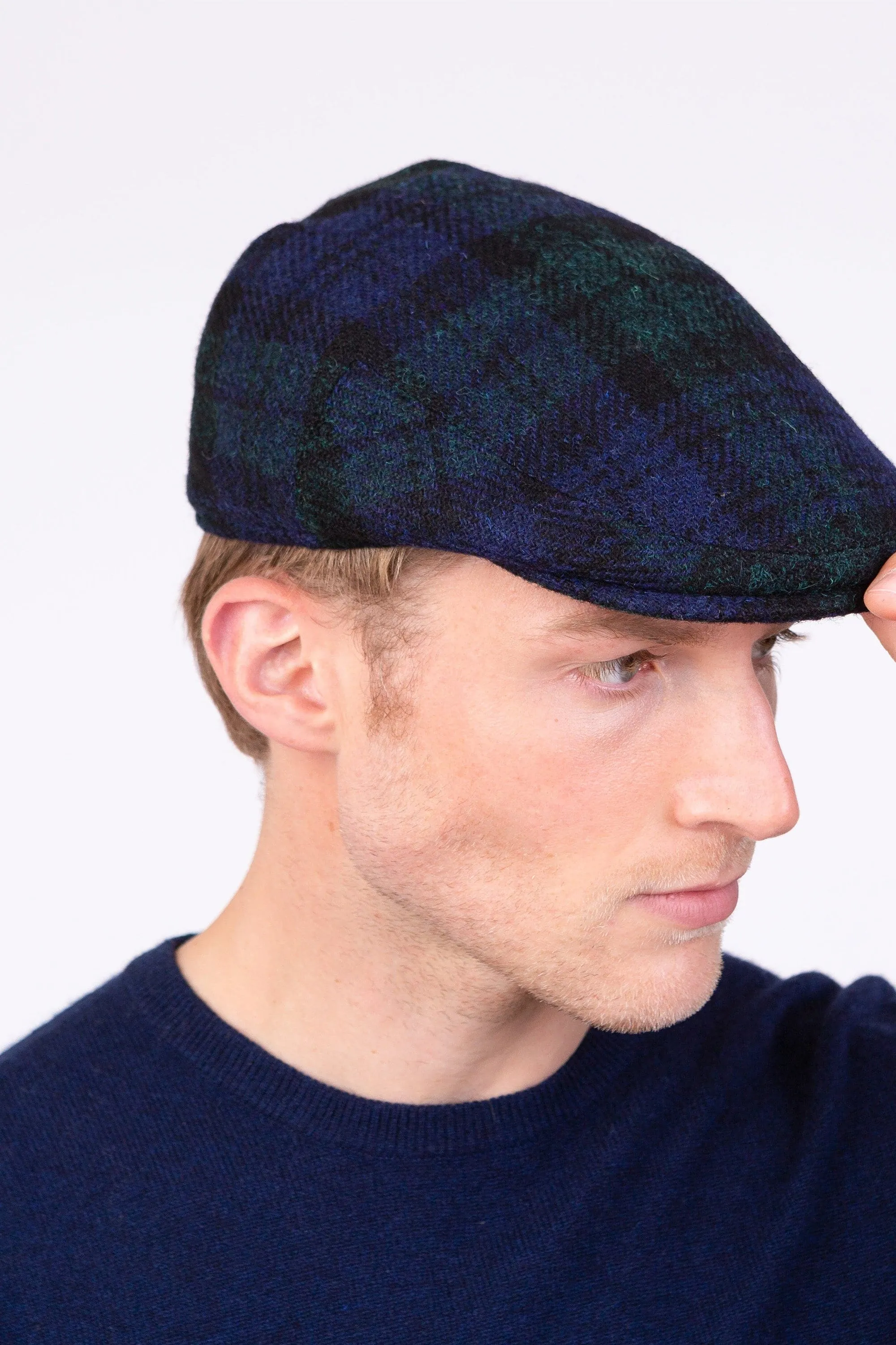 Harris Tweed Stornoway Cap - Blackwatch