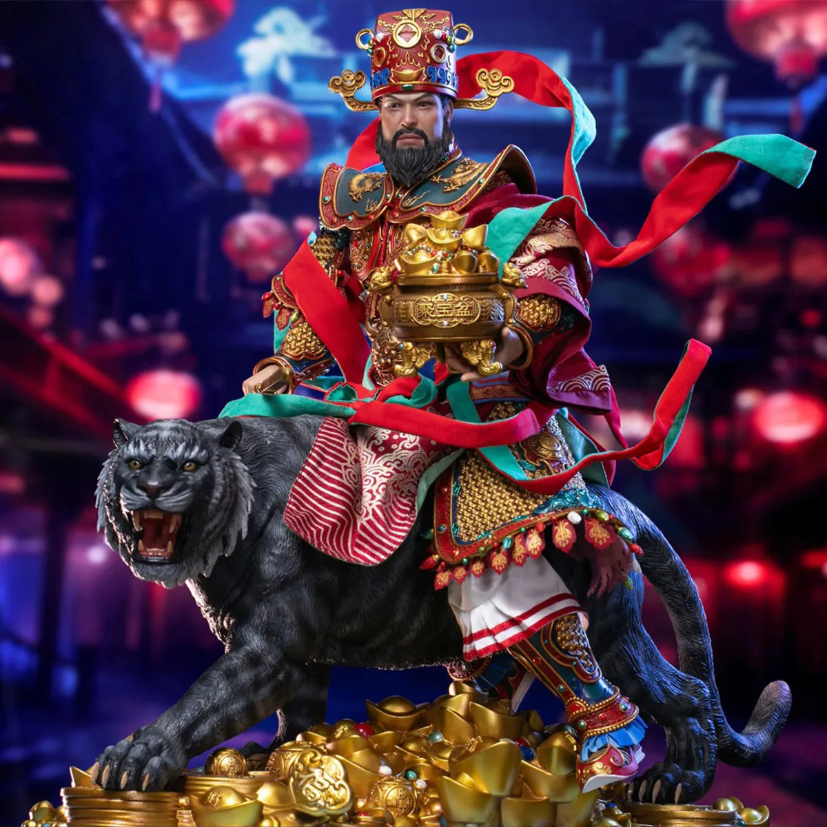 HiPlay HAOYUTOYS Mythology series The God of wealth Zhao Gongming Good Luck Edition Action Figure