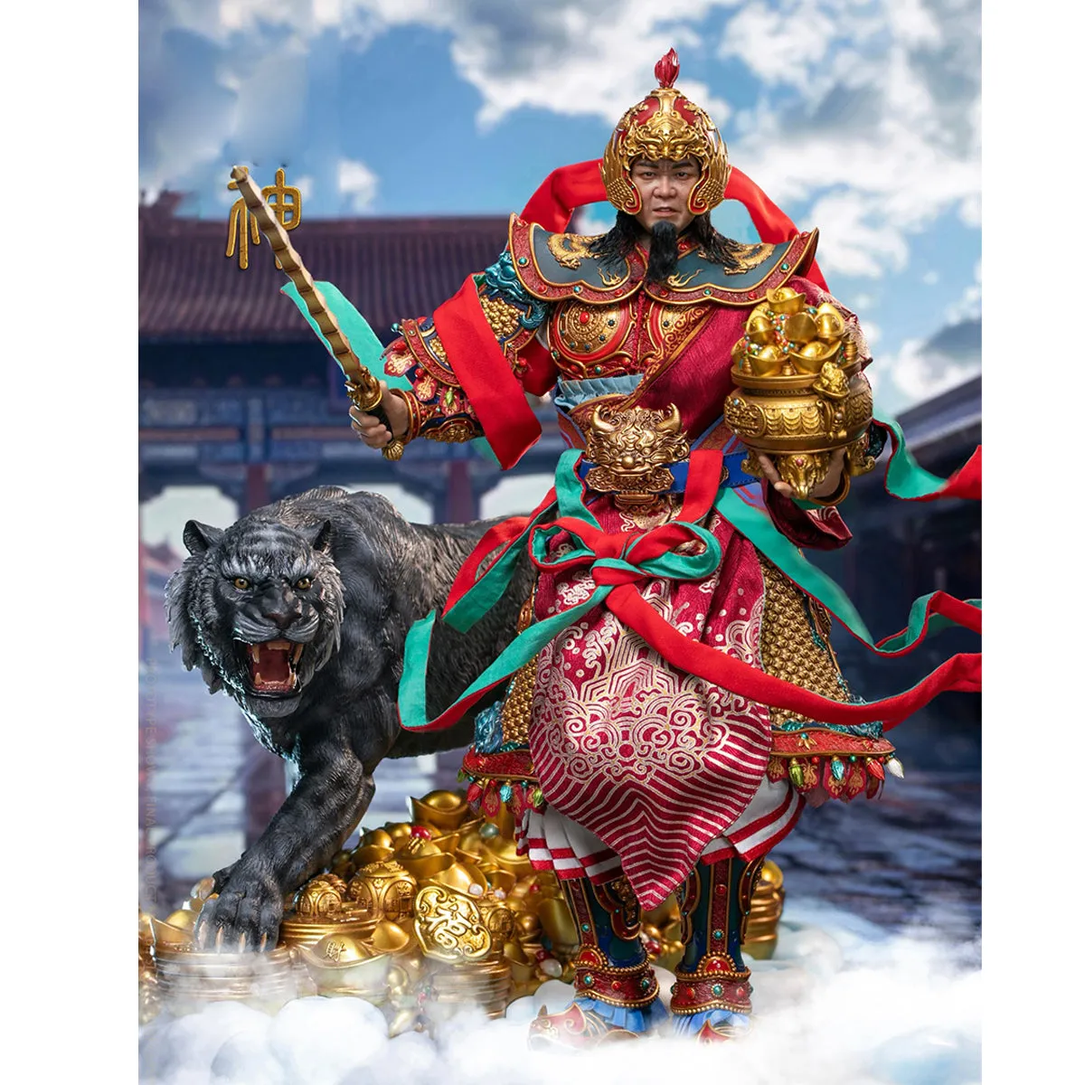 HiPlay HAOYUTOYS Mythology series The God of wealth Zhao Gongming Good Luck Edition Action Figure