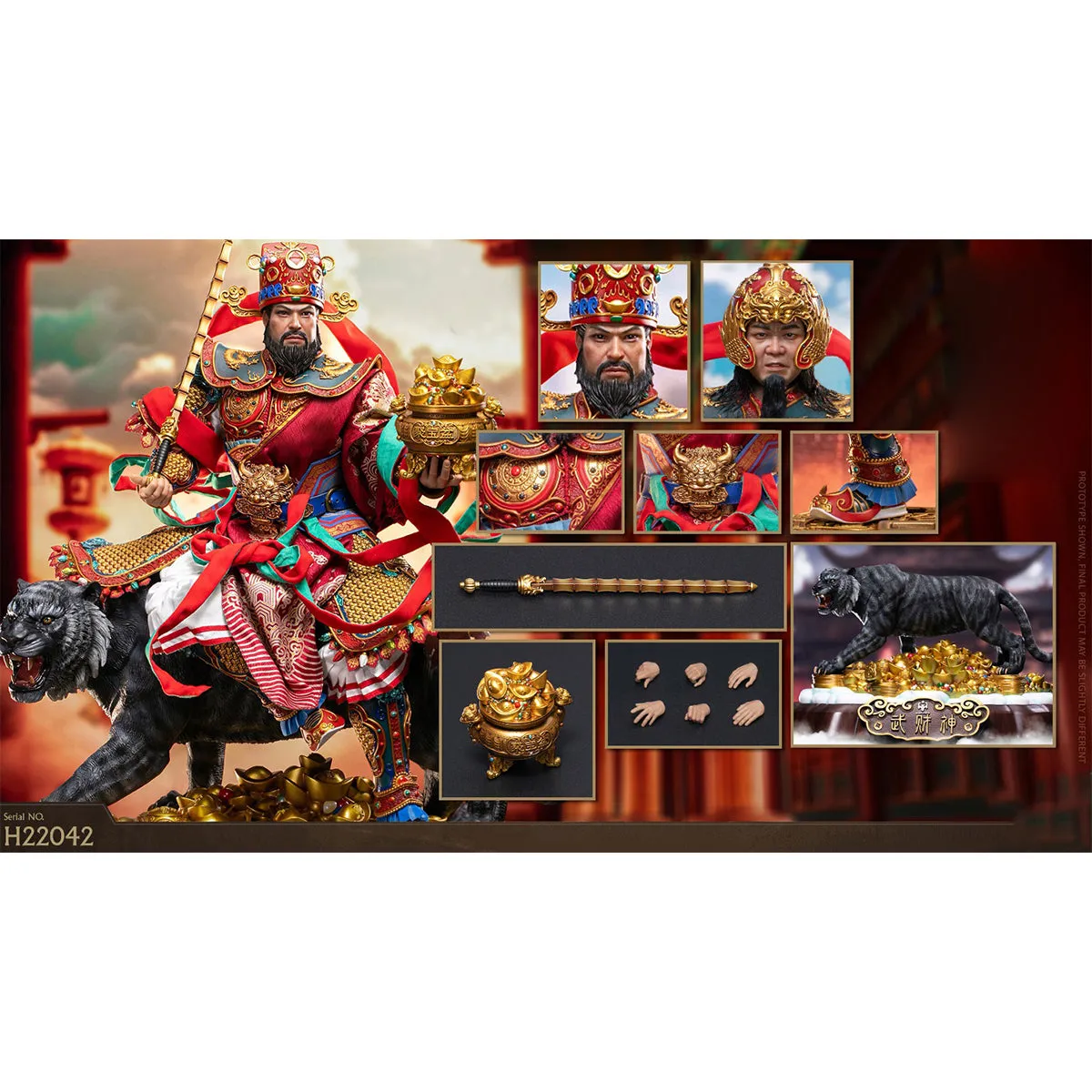 HiPlay HAOYUTOYS Mythology series The God of wealth Zhao Gongming Good Luck Edition Action Figure