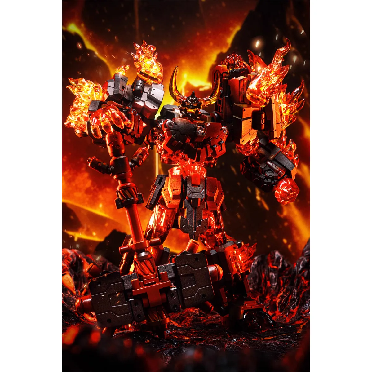 HiPlay Ironfactory Chaos Blaze Rahu Transforming Robot Action Figure