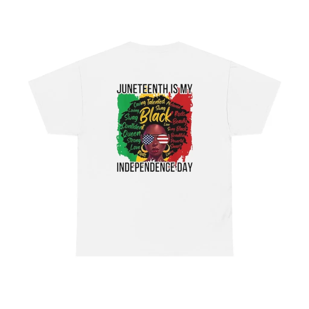 Juneteenth My Holiday White Unisex Heavy Cotton Tee