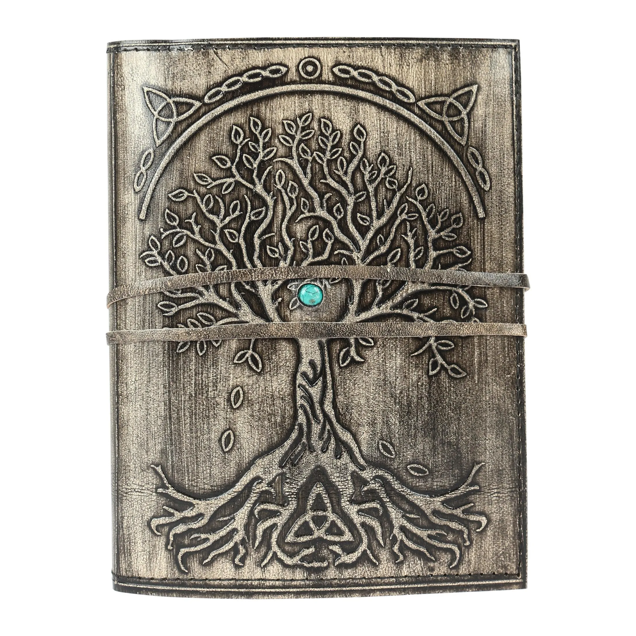 Leather Journal Refillable Lined Paper Tree of Life Handmade/Writing Notebook Diary/Bound Daily Notepad for Men & Women, Writing pad Gift for Artist, Sketch (8x6 Vintage Finish)