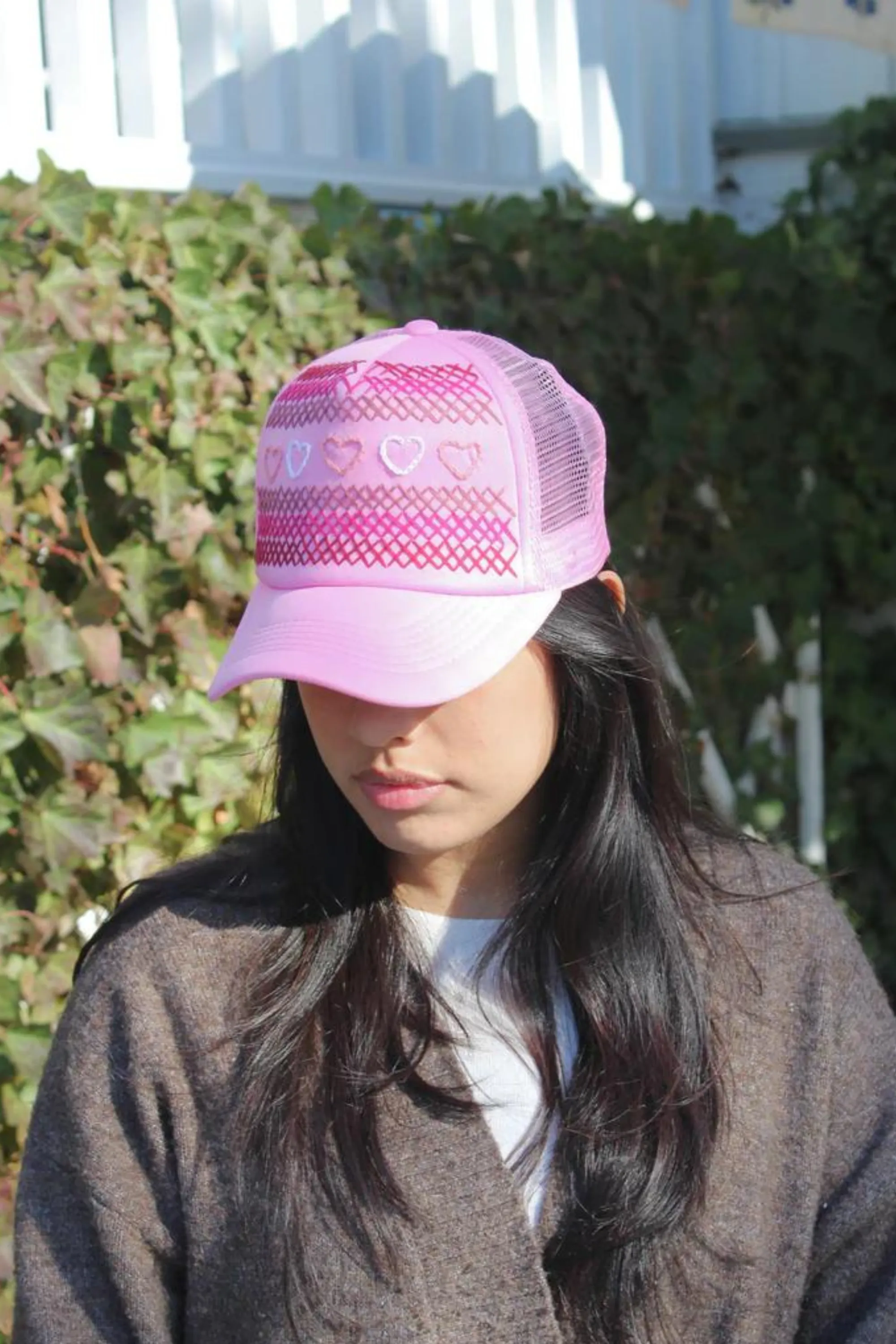 Light Pink Net BB Citron Hat