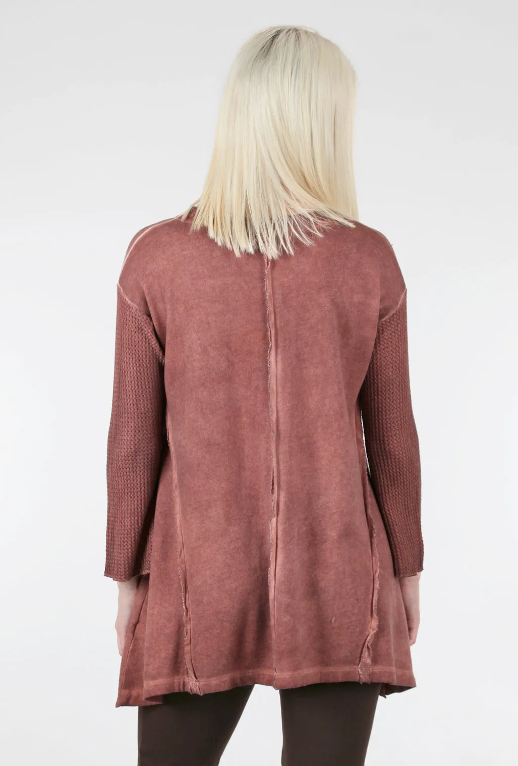 Oil-Wash Raw-Seam Tunic, Paprika