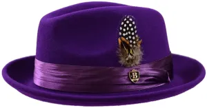 Purple Fedora Wool Felt Dress Hat