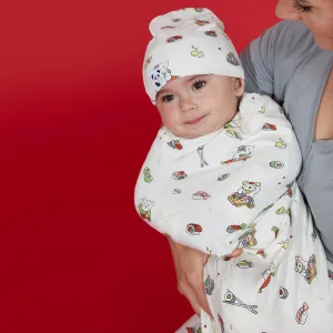 Sushi Cat Bamboo Swaddle & Beanie Set