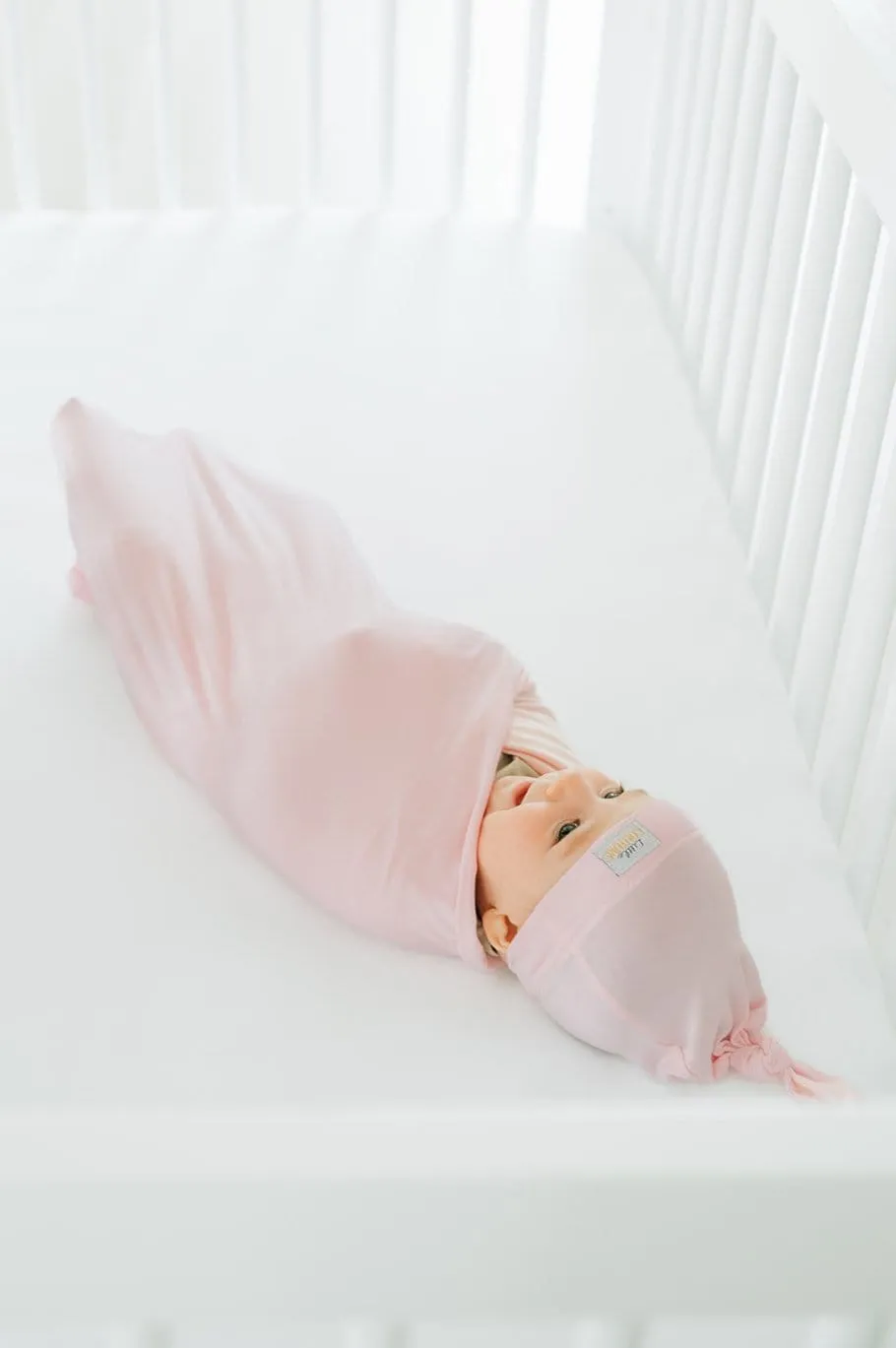 Swaddle and Hat - Baby Pink