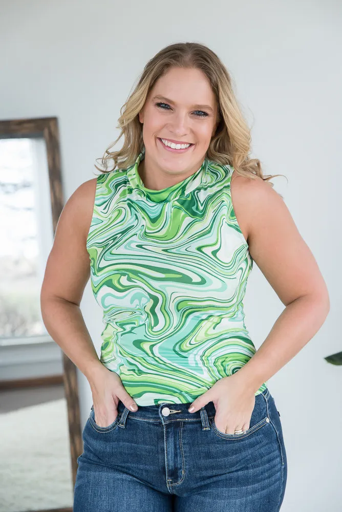 The Ripple Effect Sleeveless Top