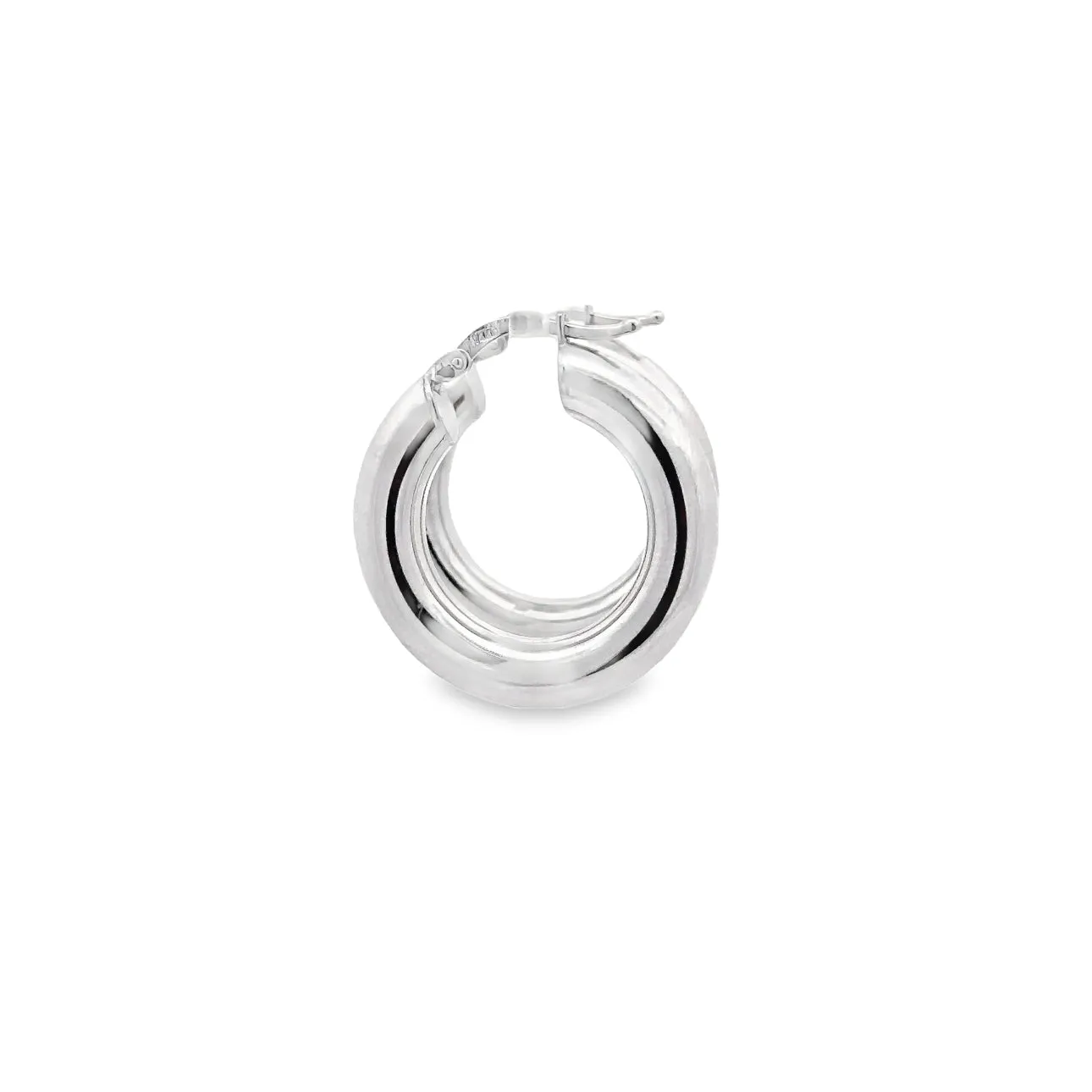 WD1153 14kt Gold Polished Tube Hoop 1"