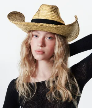 Wheat Spikes Embellished "Sunburnt" Cowboy Hat